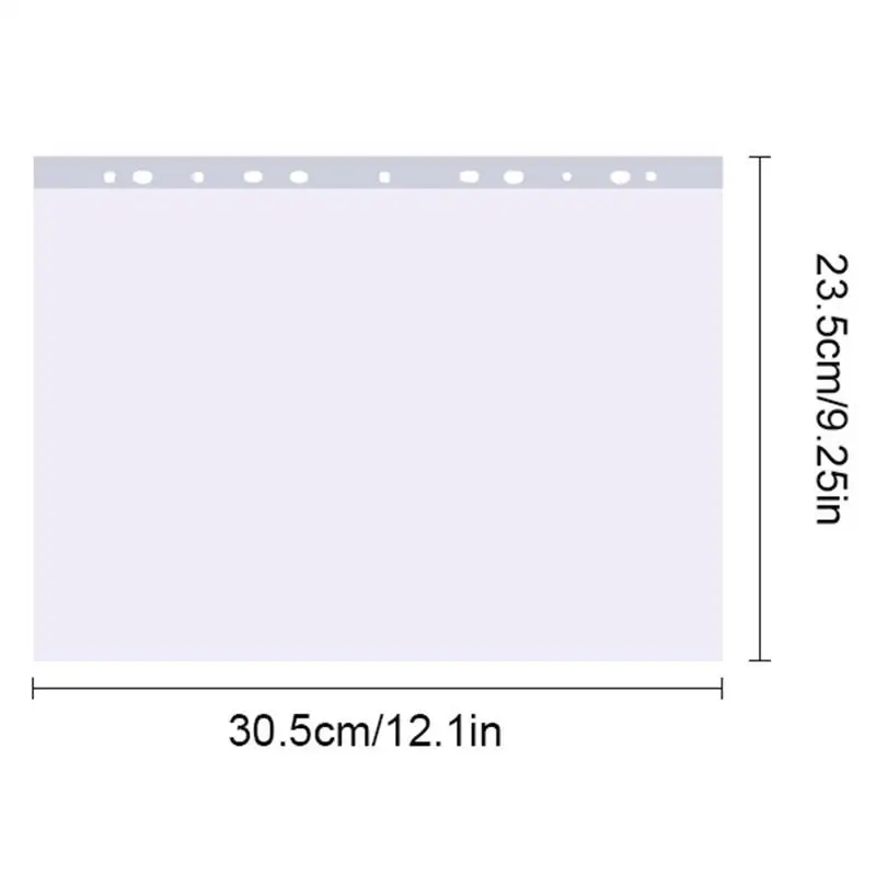 Page Protectors A4 Size Multipurpose File 11-Hole Loose Leaf Clear Document Sleeves Protector Binder Protector Sheets