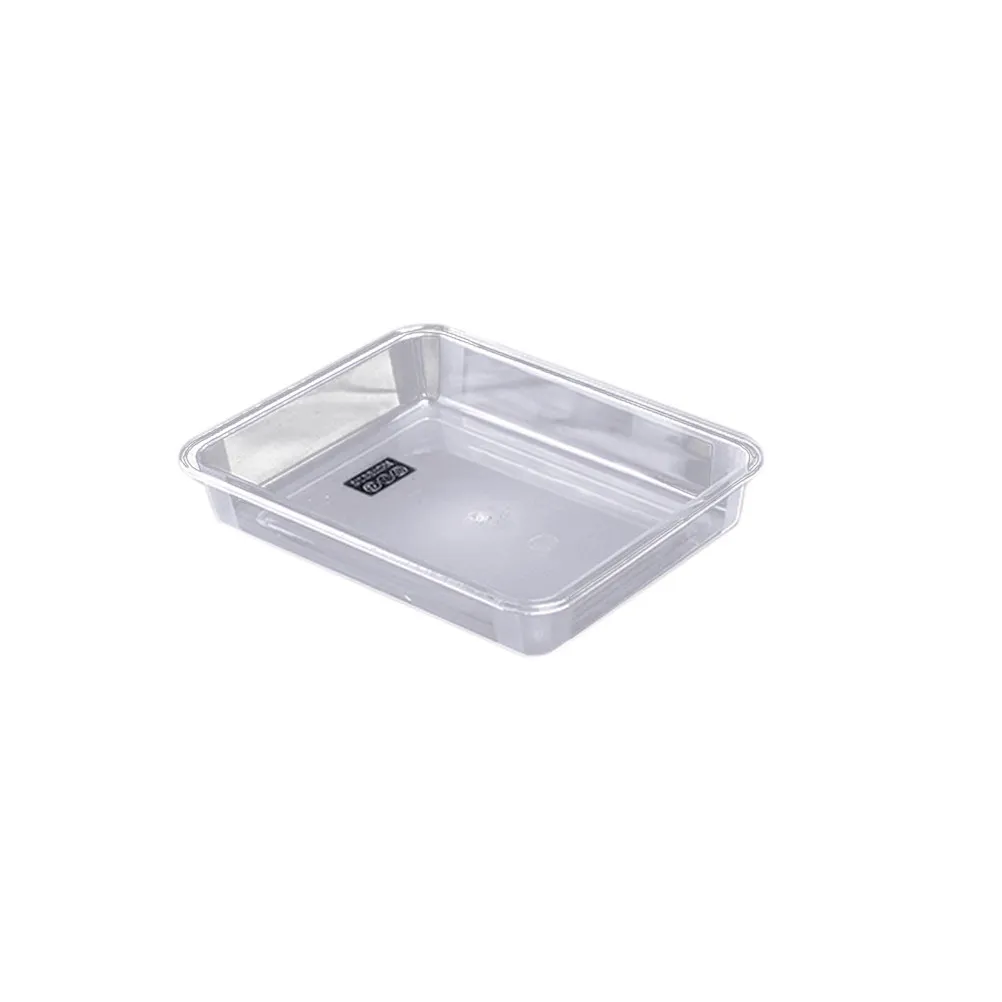 

Food Storage Tray Clear Acrylic Rectangular Party Tray Bpa-Free Plastic Tableware Frosted Non-Slip Base For Salad Dessert