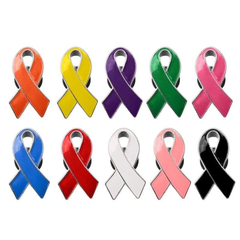 

Awareness Ribbon Pin Support Health Cause Enamel Decorative Brooch for Charity Drop shipping