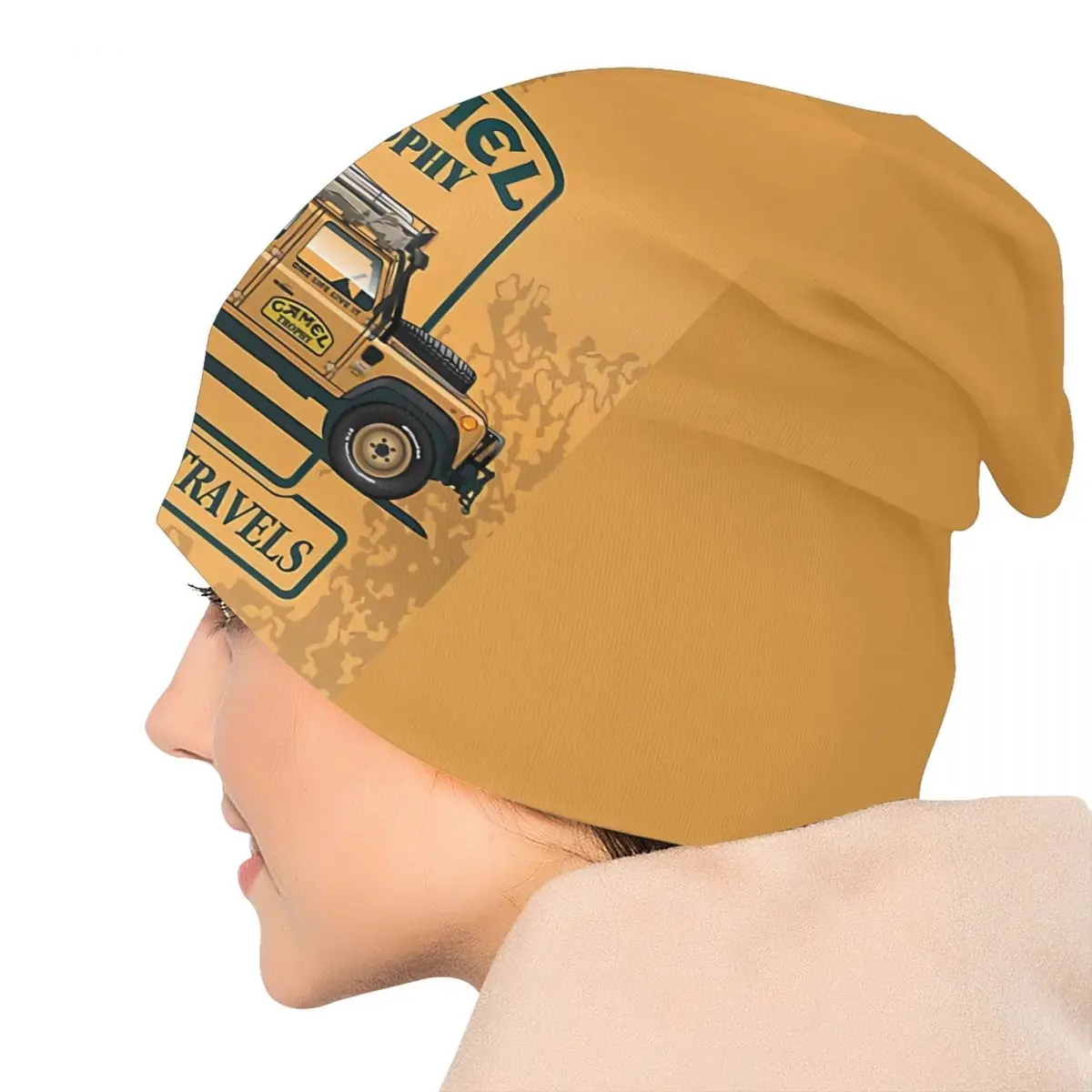 Camel Trophy Defender 110 Bonnet Hats Hip Hop Knitting Hat For Men Women Warm Winter Skullies Beanies Caps