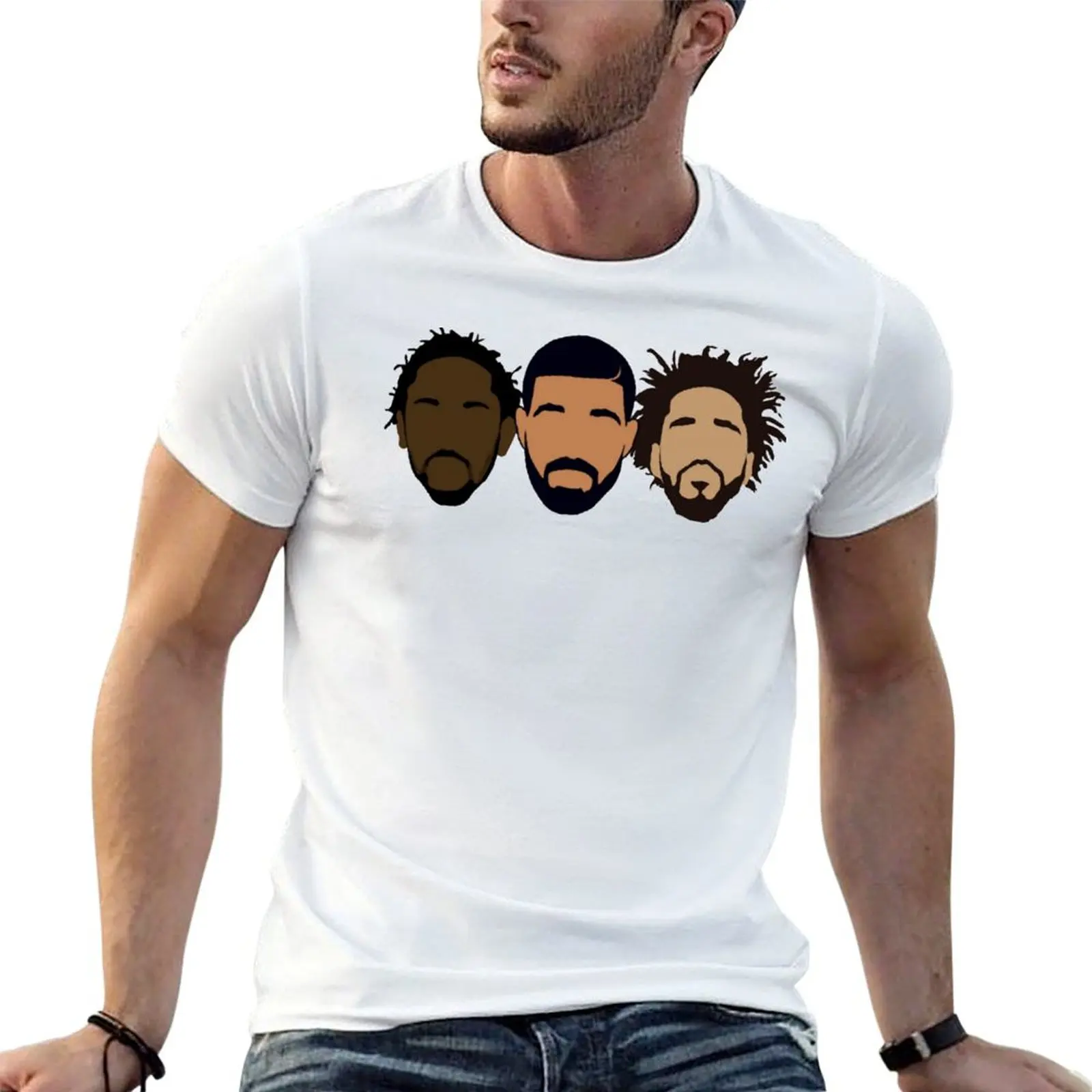 

Drake, J Cole, Kendrick Lamar Hoodie T-Shirt quick-drying customizeds summer clothes mens graphic t-shirts pack