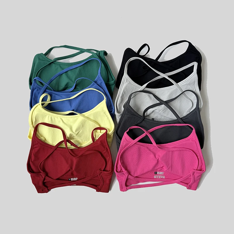 Backless Sports Bra Women Seamless Impact Yoga Top Bra Padded Gym Crop Top Stretchy Breathable Fitness Sports Top image 2