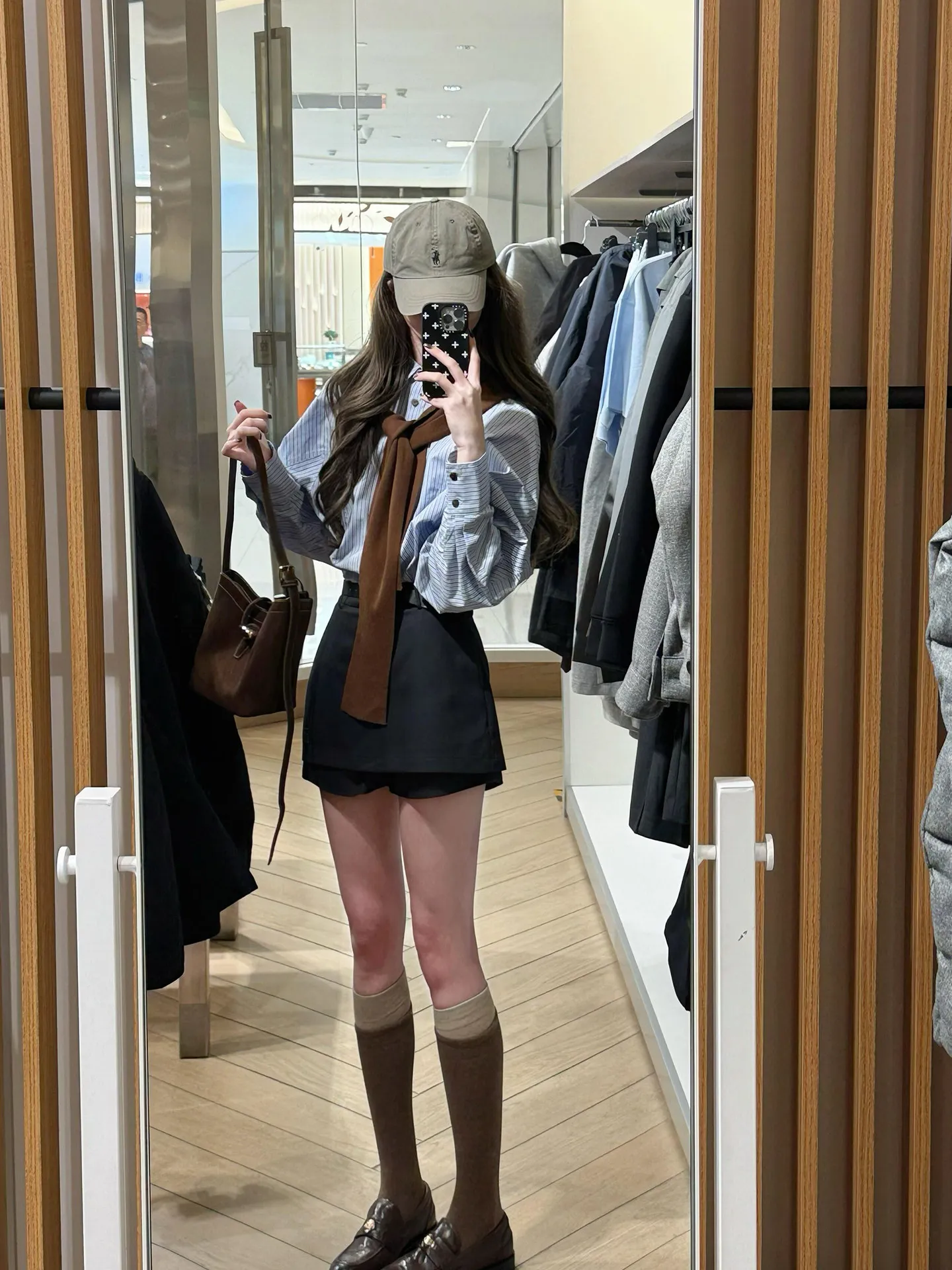 

FEMPILOT Korean Sle Sweet Stripe irt Women's Loose Fit Slimming Top Commute Sle Long Sve Regular Length