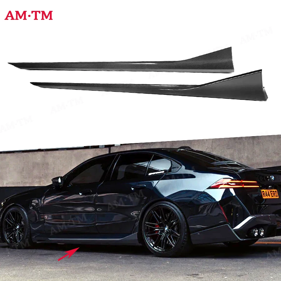 

Боковая юбка из сухого углеродного волокна для BMW M5 G90 2024+, бампер, разделители, боковые юбки, фартук, боковая панель, комплект кузова