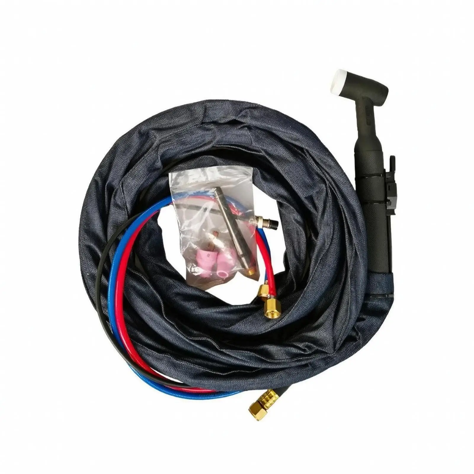 Water Cooled TIG Welding Torch with Insulated Grip and Metal Fittings for Continuous Joining Work