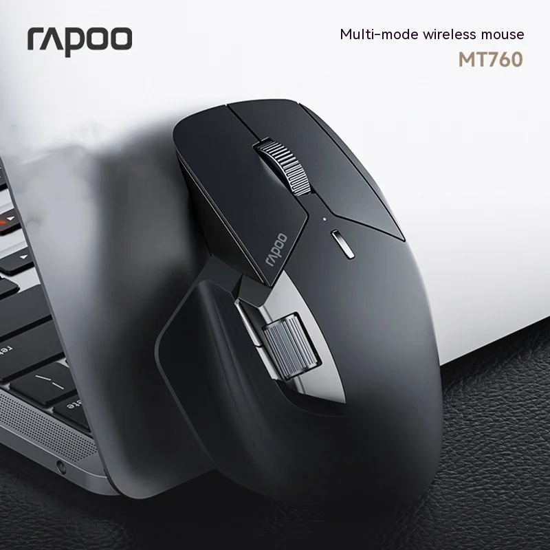 

Rapoo Mt760 Rechargeable Multi-mode Wireless Mouse Ergonomic 4000dpi Easy-switch Up To 4 Devices Bluetooth Mouse Office Mice