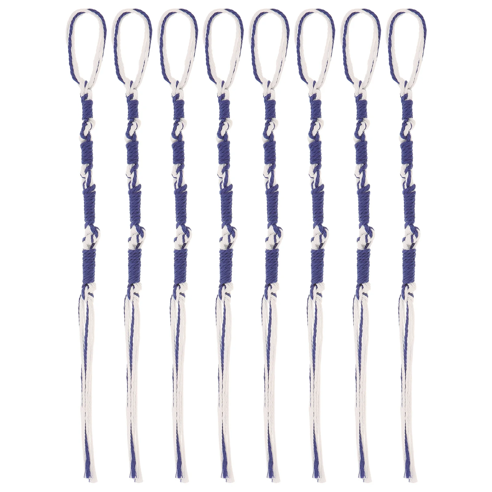 

8pcs Prayer Shawl Tassels Blue White Ashkenazi Tzitzit Knots Jewish Religious Fringes Tallit Repair Kit Synagogue Decorative