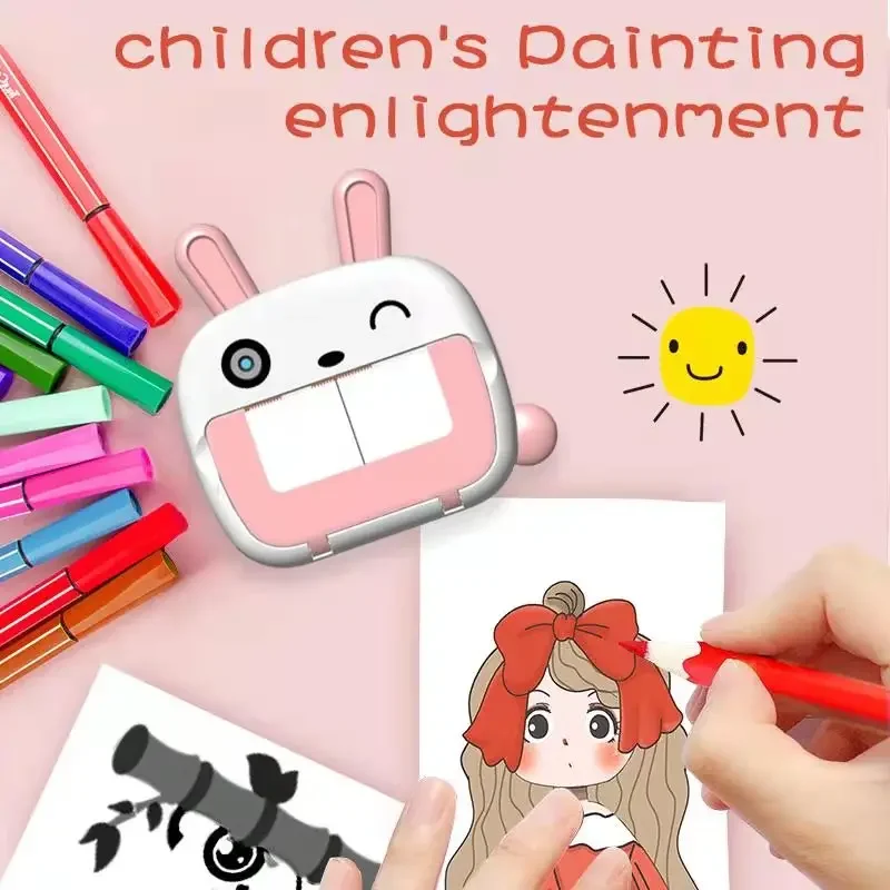

Digital Children Camera For Photography Mini Printer Portable Thermal Instant Wifi Print Photo Kids Camera 2.4" HD Video Toys