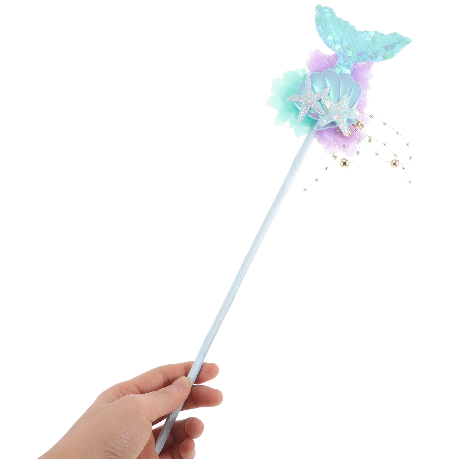 

3 шт., сверкающая легкая палочка с хвостом русалки и блестками для девочек, аксессуары для дня рождения, фестиваля, наряда