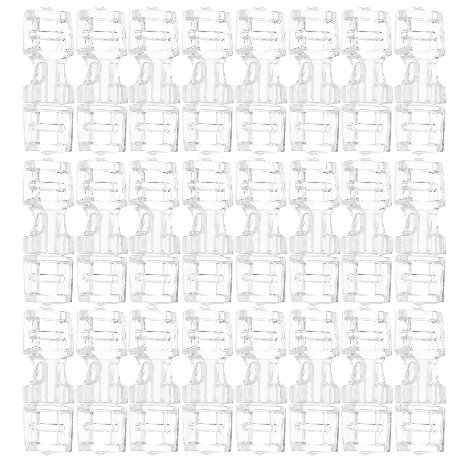 30Pcs Traceless Nail Extension Buckles Transparent Plastic Press on Nails Connectors for Reusable Artificial Tips Detachable
