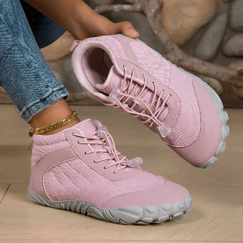 Women's Winter Shoes Minimalist Wide Toe Barefoot Waterproof Outdoor Cotton Shoes Hiking and Climbing Wool Lined Warm Shoes 2025
