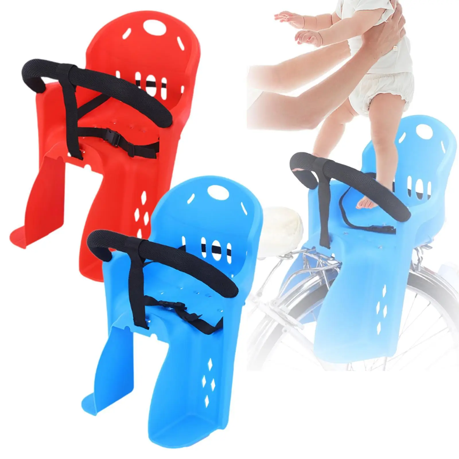 

Kids Bike Seat for Most Bicycle Comfort Portable Protective with Armrest Stable Rear Mounted Child Bike Seat Bicycle Rear Seat