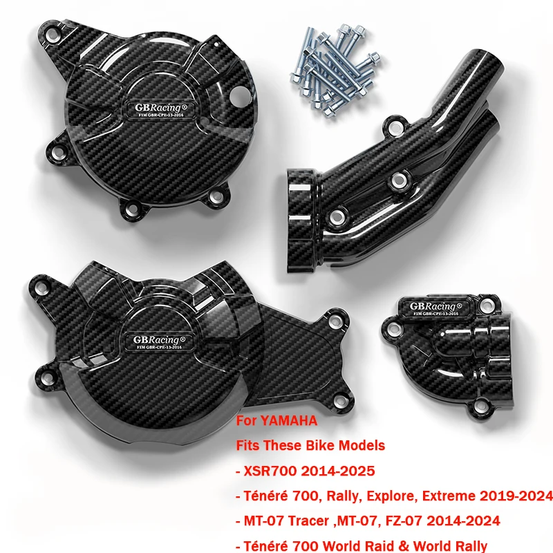 V2 MT07 Motorcycle Accessories Ténéré 700, Rally, Explore, Extreme 2019-2024 Alternator Clutch Pulse Cover Engine Guard Set view 4