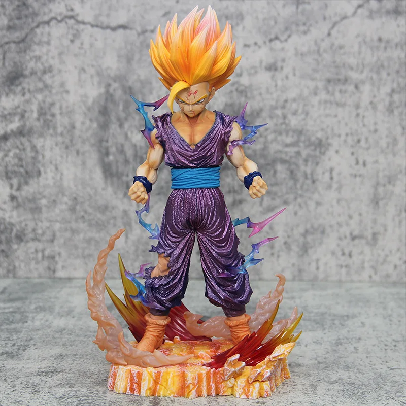 2025 Dragon Ball Z figura de Anime Son Gohan figura de acción Super Saiyan 2 juego celular juguetes para niños Decoartion Son Goku regalo gratis