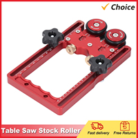 Table Saw Feeding Stock Roller Double Wheel Rust Prevention 160mm Rail Table Saw Stock Roller Aluminum Alloy for Circular Saws