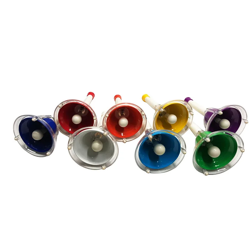 Children Musical Instruments Shaker Toy Percussion Toy Musical Hand Bells Set 8 Tones