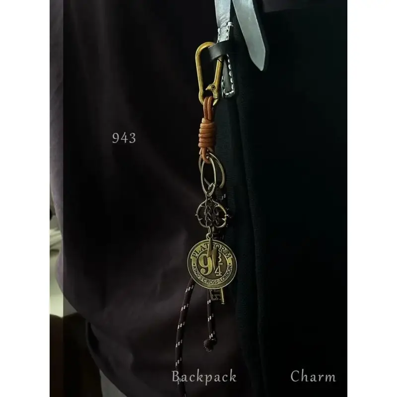 Magic bag pendant combination rope leather retro metal personalized keychain Harry Potter pendant view 2