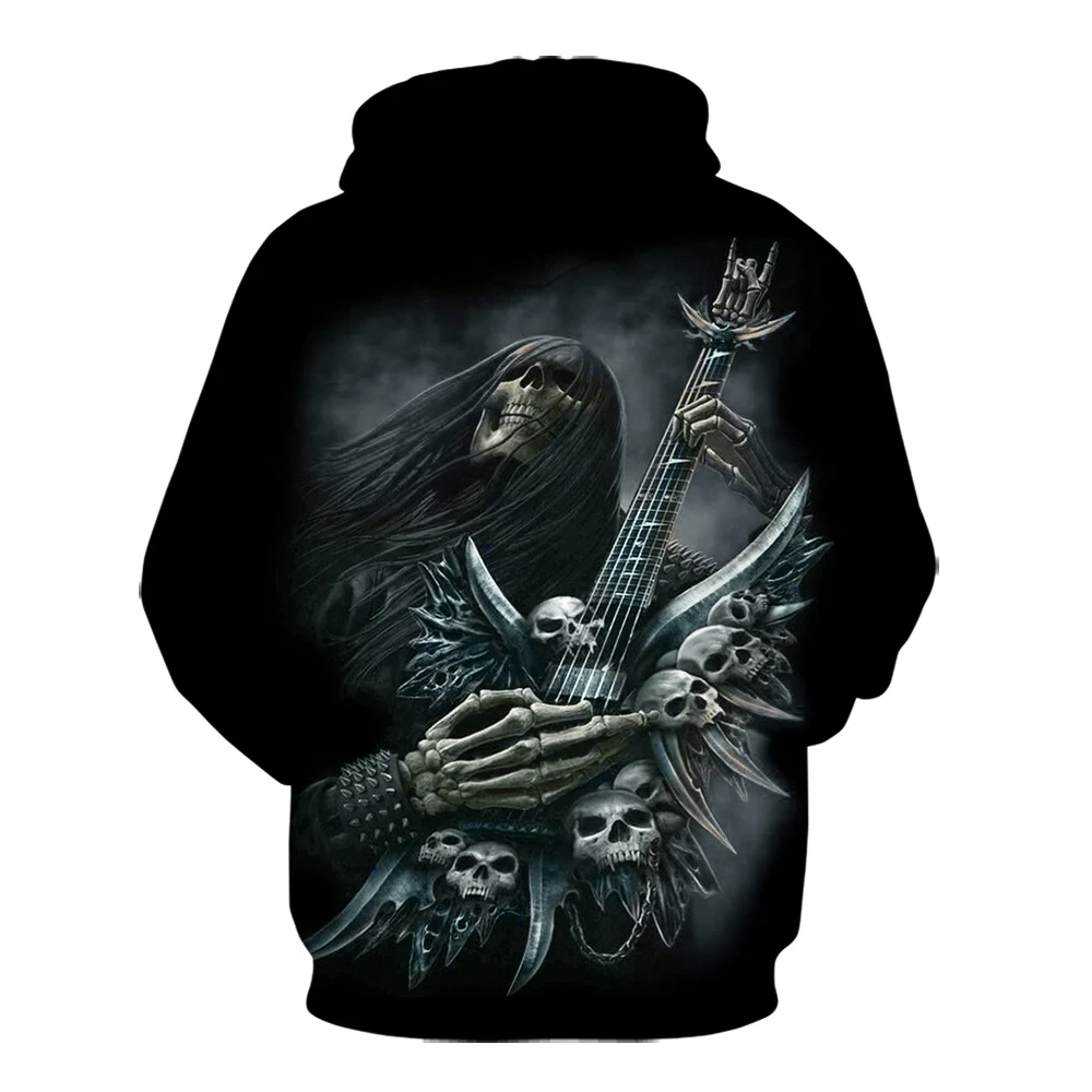 Smoking in a Suit and Hat Skull Sweatshirt Hoodies Casual 3D Print Fashion Sweatshirt Fashion Long Sleeve Hooded Mens Clothing