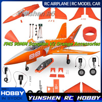 Fms90mm Orange Scorpion Complete Accessories Body Main Wings Flat Tail Vertical Tail Landing Gear Stickers Head Cover Tail Spray