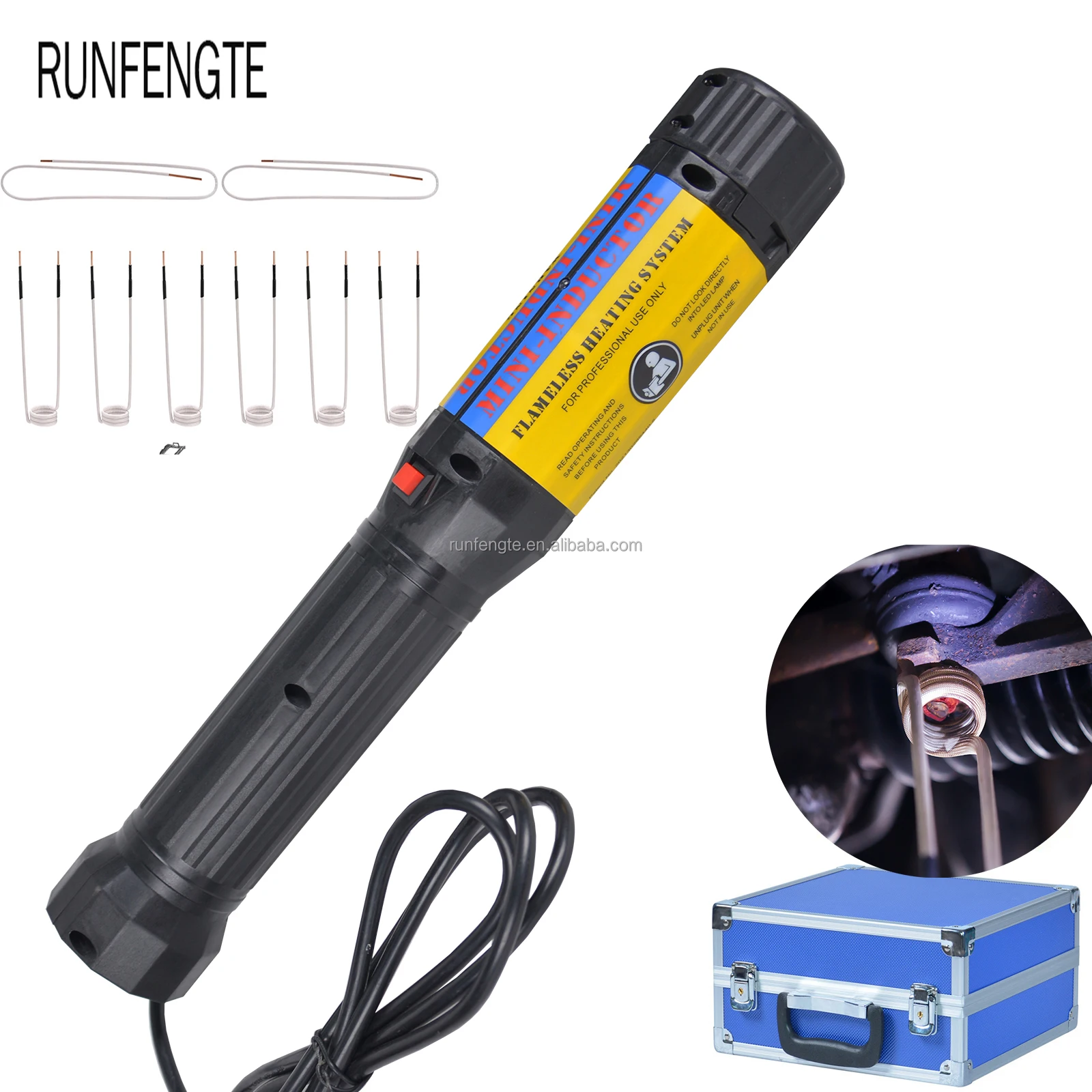 

EU Stock 1000W Flameless Electromagnetic Mini Induction Heater With 10 Pieces Coil Kits For Auto Use Bolt Remover