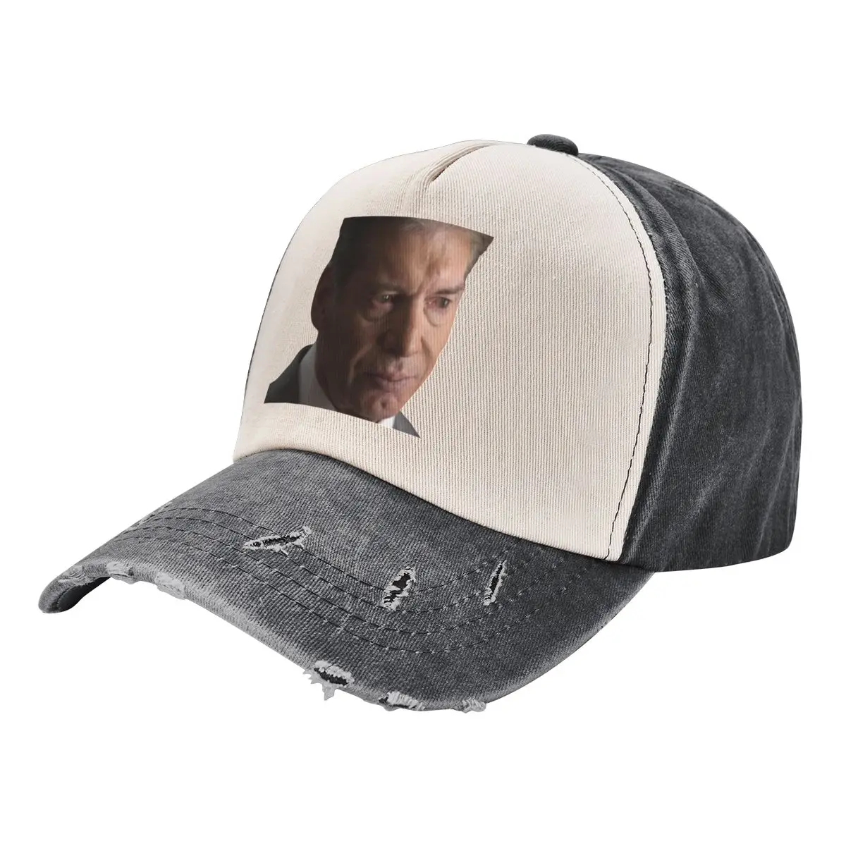 Vince McMahon Crying Tearing Up Sad Meme Humor Baseball Cap New Hat Anime Sun Cap Women Caps Men's