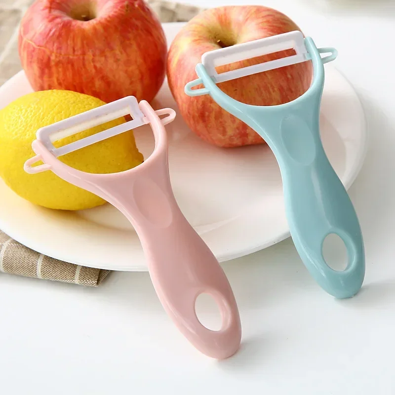 Multifunctional Ceramic Paring Knife Apple Cucumber Scraper Vegetable Fruit Peeler Pure Color Peeling Kitchen Gadgets Supplies