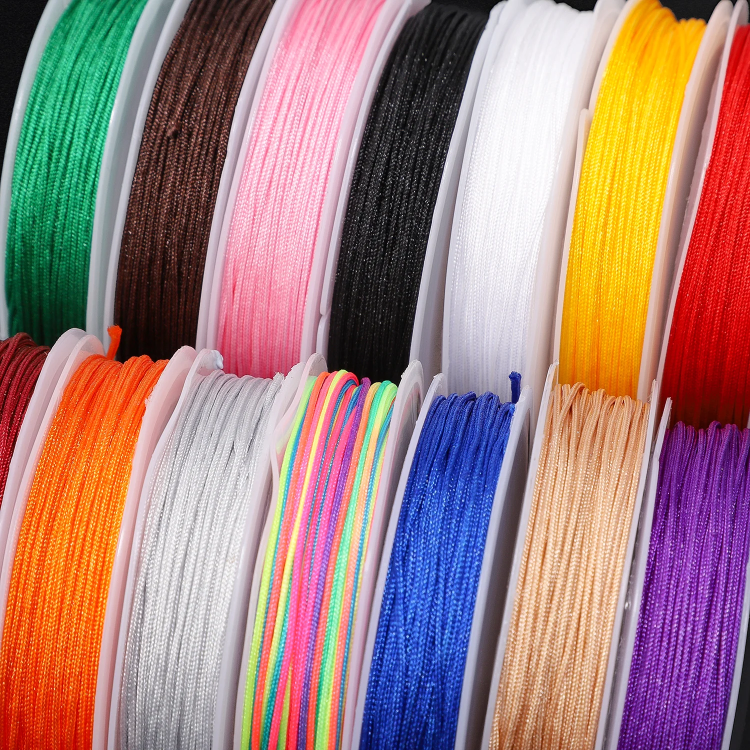 3Roll 10Meter/Roll 0.8mm Multicolor Nylon Thread Macrame Rope Bracelet Braided String DIY Beading Jewelry Rope Cords Wholesale