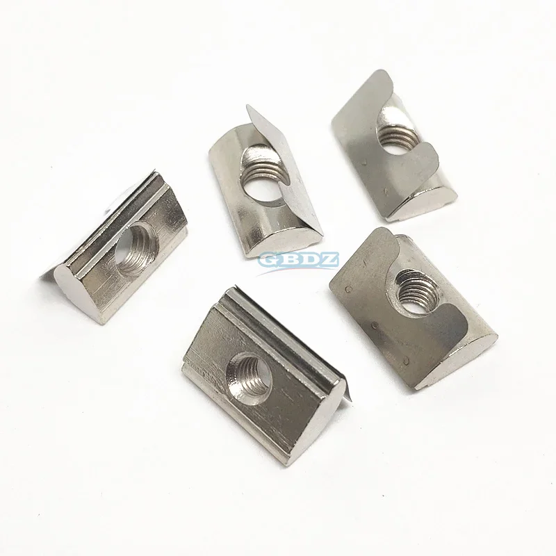 Piastra a molla placcata in nichel ad alta resistenza Materiale in acciaio al carbonio M4 M5 M6 M8 Accessori per viti Standard europeo Tipo 30/40/45