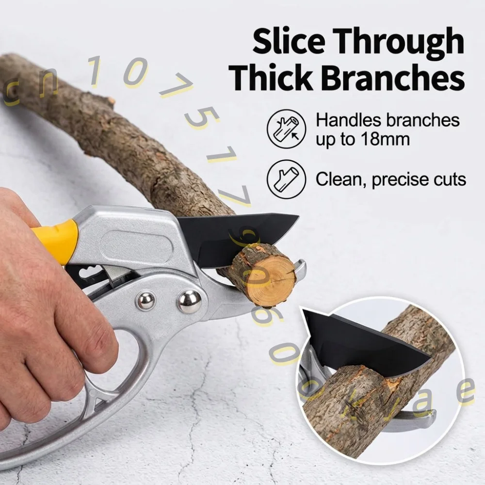 Effort-Saving Ratchet Pruning Shears SK5 Alloy Steel Garden Branch Cutter Hand Tool