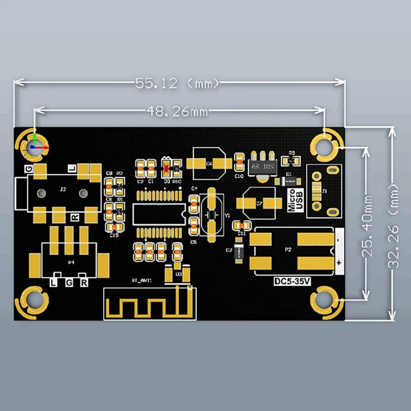 โมดูลรับสัญญาณบลูทูธสเตอริโอเสียง, Mp3 Bluetooth 4.2 DIY ถอดรหัส DC5V-35V เพลงไร้สายรับโมดูล