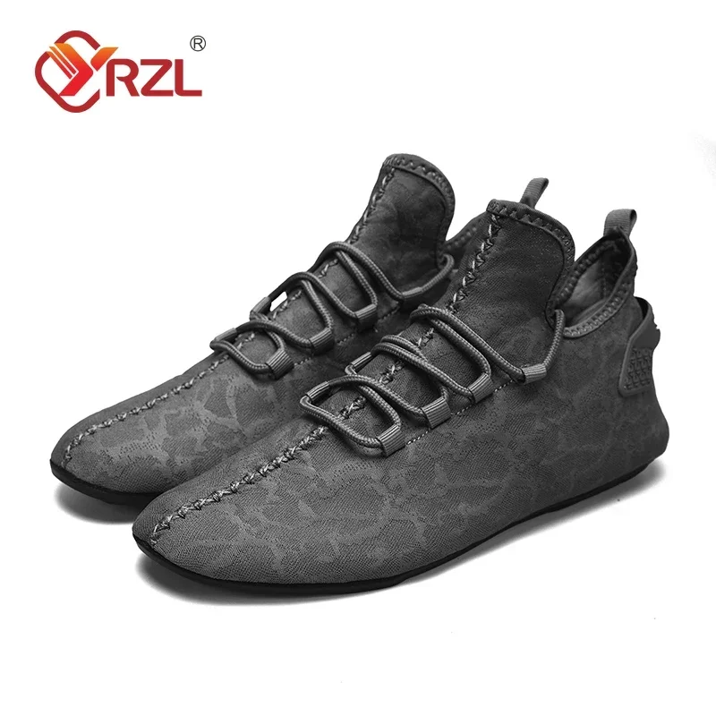 YRZL-Mocassins en Maille pour Homme, Chaussures de Marche Plates, Respirantes, Antidérapantes, Décontractées, d'Été, de Haute Qualité