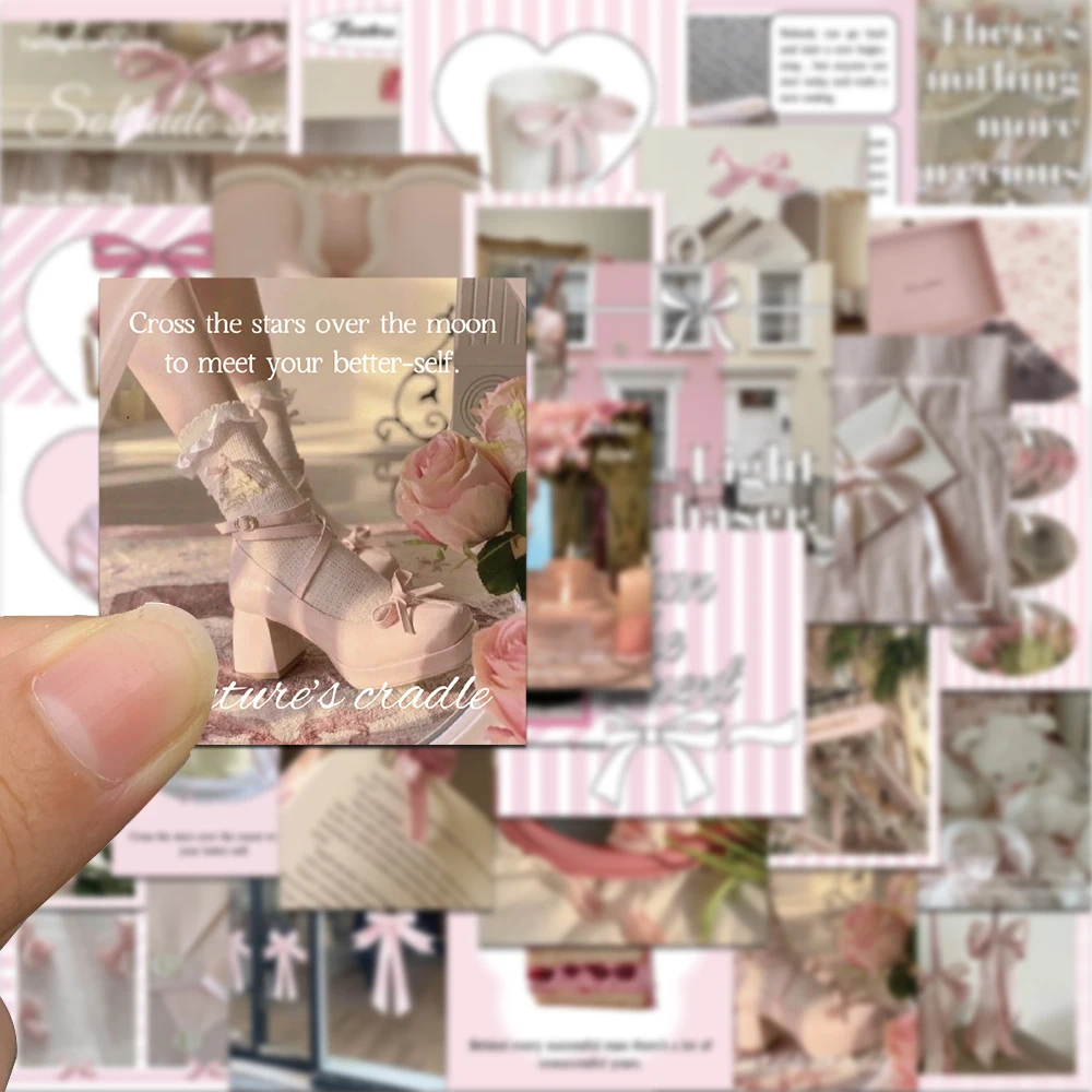 30 stücke Ins Stil Rosa Ballett Zeit Aufkleber Pack Aufkleber Für Telefon Laptop Sammelalbum Koffer Helm DIY Cartoon Ästhetische Aufkleber – Detail 6