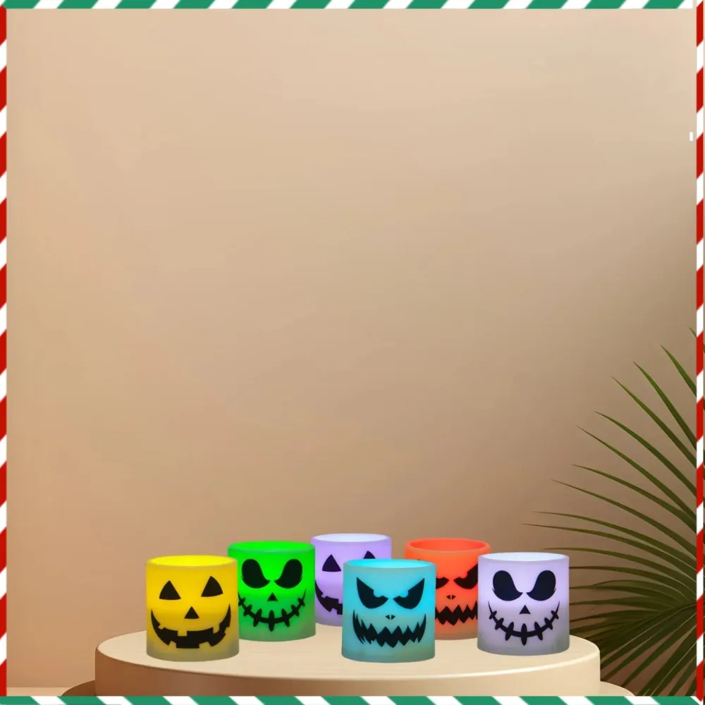

Halloween Flameless Votive Candles Color Changing,Battery Operated LED Candles for Halloween Home Decoration Gifts(1 Pack）