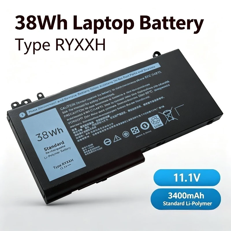 Laptop Battery RYXXH Replacement Spare Pack for Dell Latitude 3160 E5450 E5550 E5250 Notebook Battery
