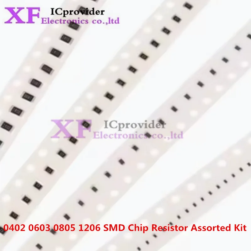 170Values 1% 0402 0603 0805 1206 SMD Chip Resistor Assorted Kit 0R - 10M ohm Resistance Samples Set