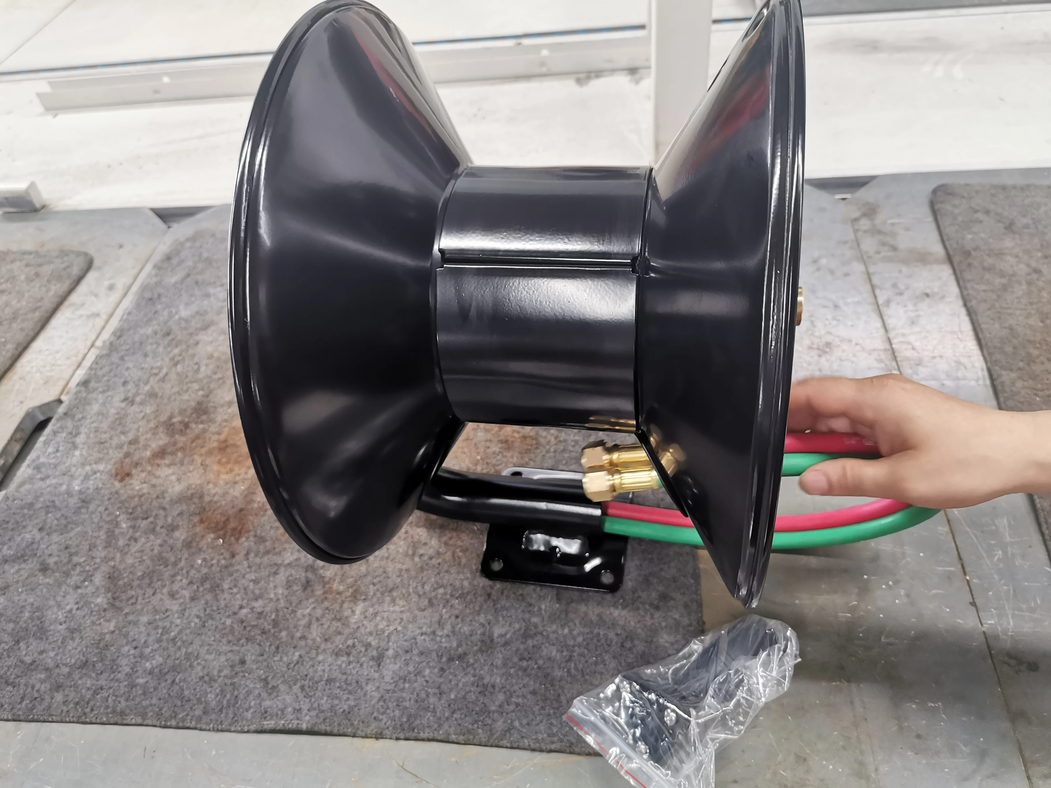 Heavy Duty Manual Crank Steel Manual Oxygen and Acetylene Double Welded Hose Reel
