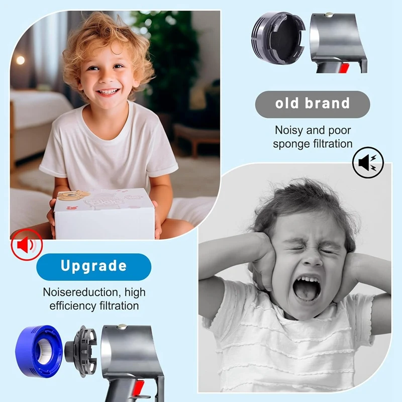 غطاء صندوق الغبار A98G + مجموعة مرشحات HEPA قبل وبعد بديلة للمكنسة الكهربائية Dyson V7 V8، ملحقات غطاء كوب الأوساخ