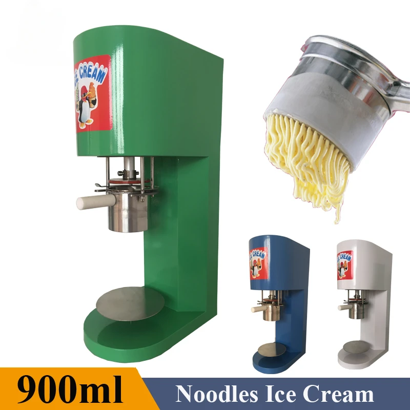 For Spaghetti Soft Ice Cream Machine Automatic Ice Cream Embossing Noodles Ice Cream Machine Spaghetti Gelato Making Machine