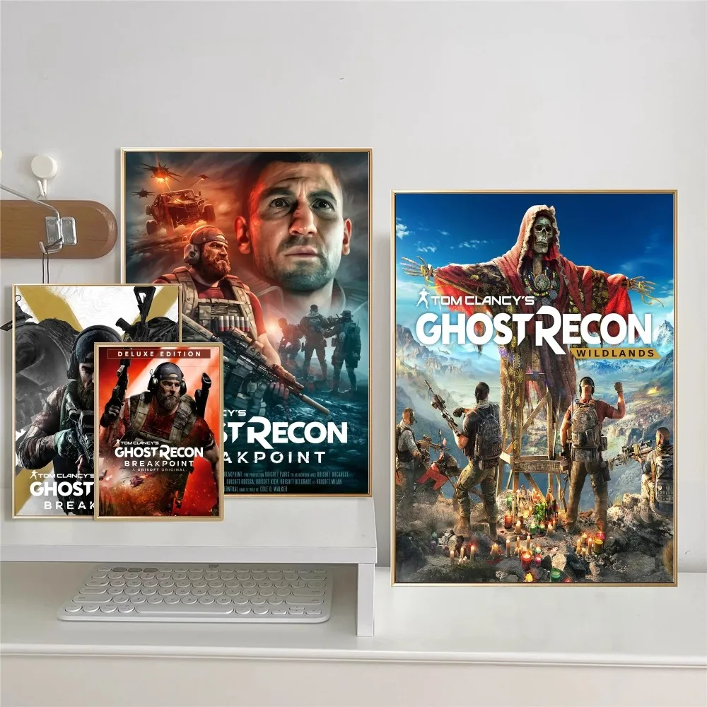 Ghost Recon Breakpoint  Game Anime Posters Sticky Fancy Wall Sticker for Living Room Bar Decoration Room Wall Decor