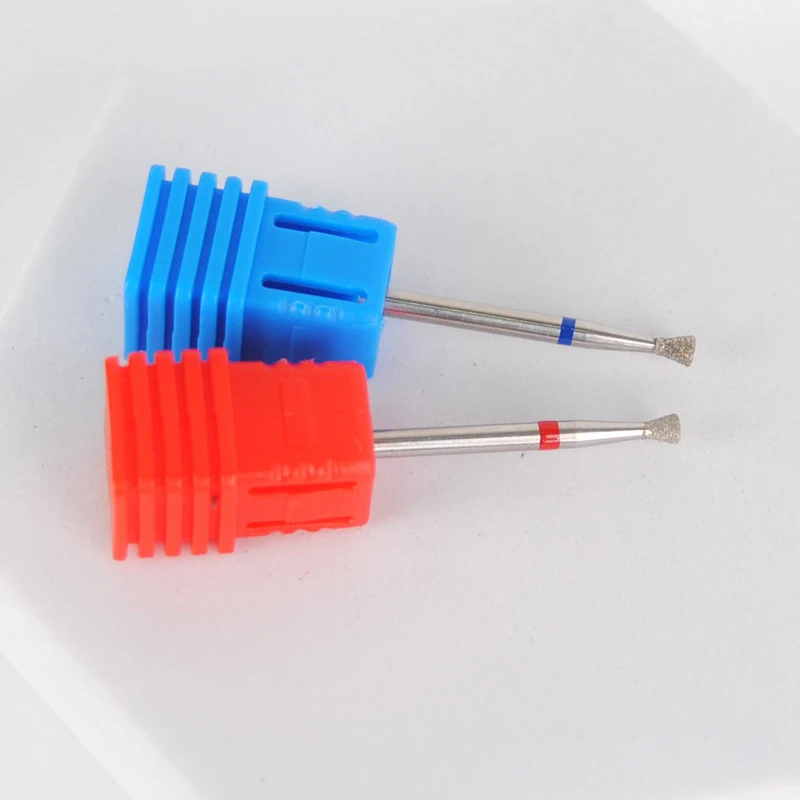 1PC Diamond Nail Drill Bit Nail Cuticle Bit Electric Nail Drill accessorio per Manicure Round Rotary Bur Nail Salon Milling Bit