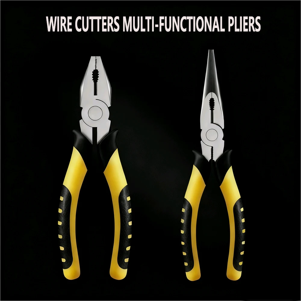 

1/2 шт. электрические плоскогубцы с большим отверстием, острый многофункциональный инструмент для резки, скручивания, захвата металлических проводов, промышленный инструмент