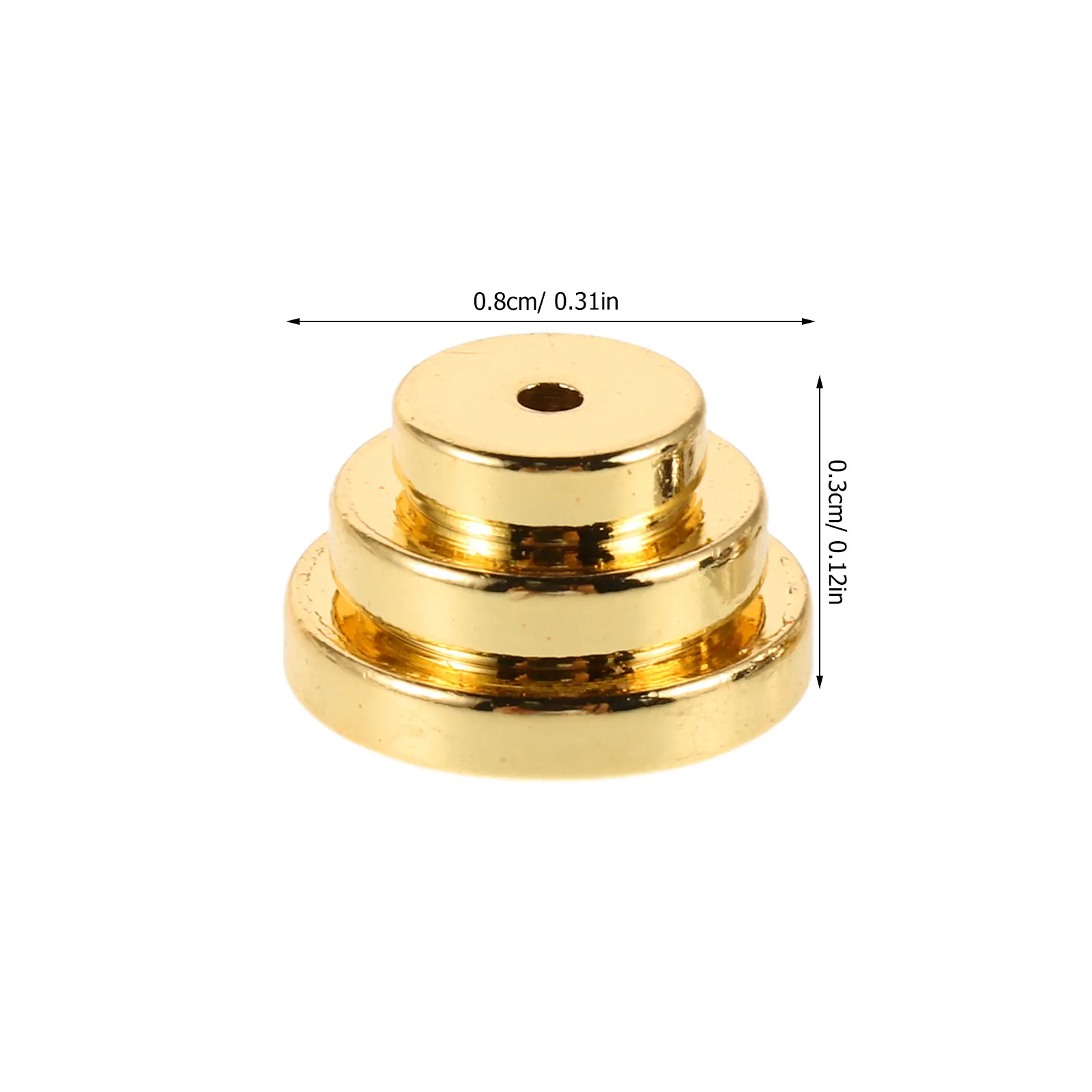 10Pcs Triple Layer Ear Stud Back Support Metal Earring Lifter Backs Secure Heavy Earring Retainers Anti-Drop Locking Backs