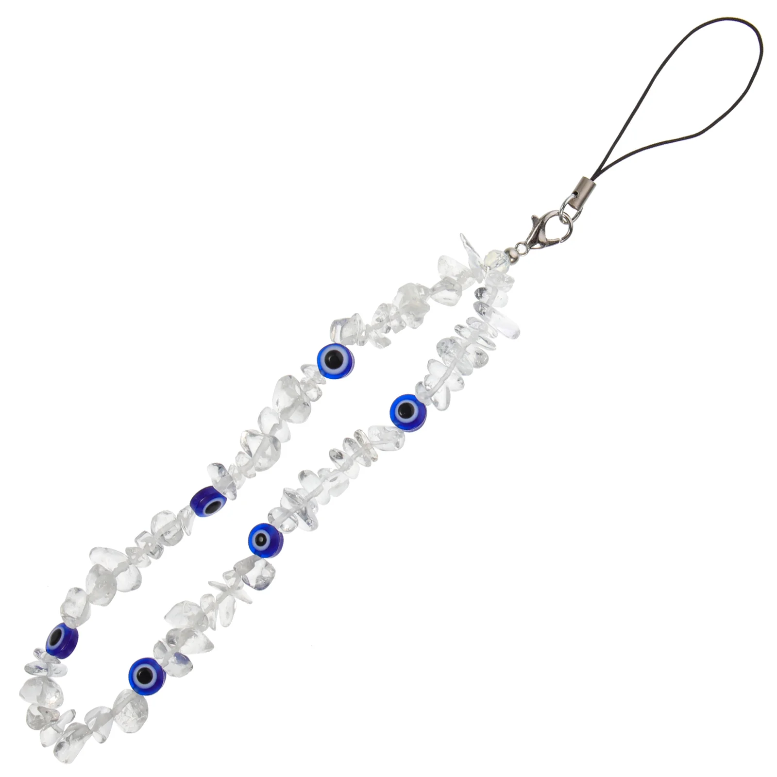 

Lanyard Mobile Phone Chain Pendant Cell Charms Natural Stone Gold Beaded Wrist Strap