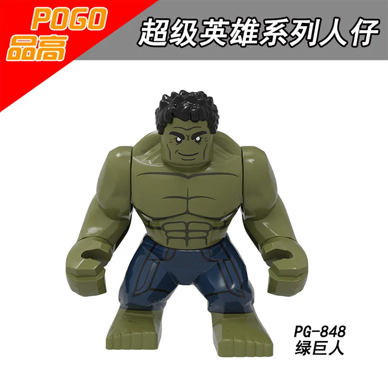 Marvel Avengers superhero action figure blocks, Spider Man, Iron Man, Panther, Hulk, Venom blocks, Assembly models, toys