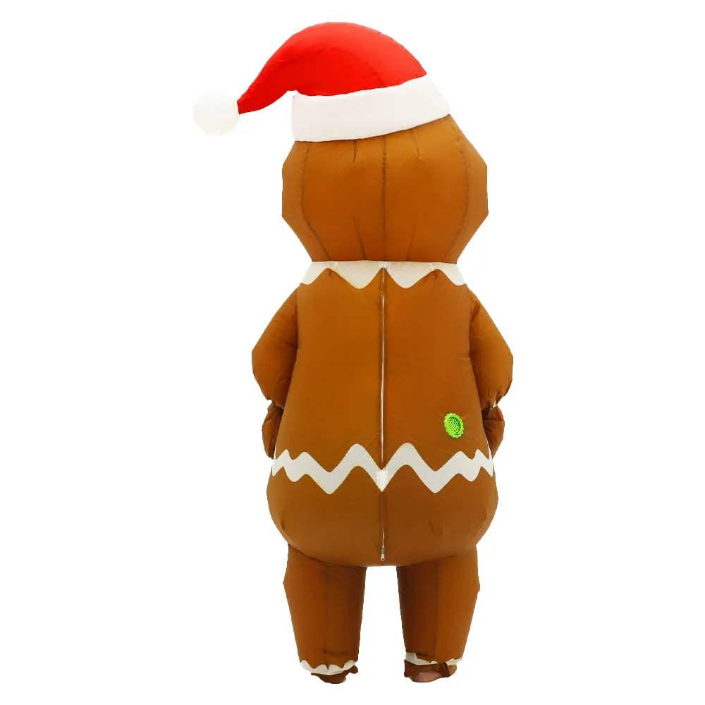 عيد الميلاد الزنجبيل رجل نفخ زي موكب الكبار شخصية تأثيري هالوين حفلة الحدث التميمة مجموعة