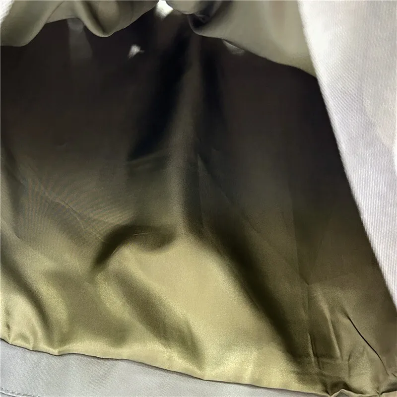 ANJY خريف شتاء جديد إمرأة الدنيم شبكة المرقعة جيب كبير سستة البيسبول سترة أنيقة تنوعا التخسيس معطف عصري A15245 #6