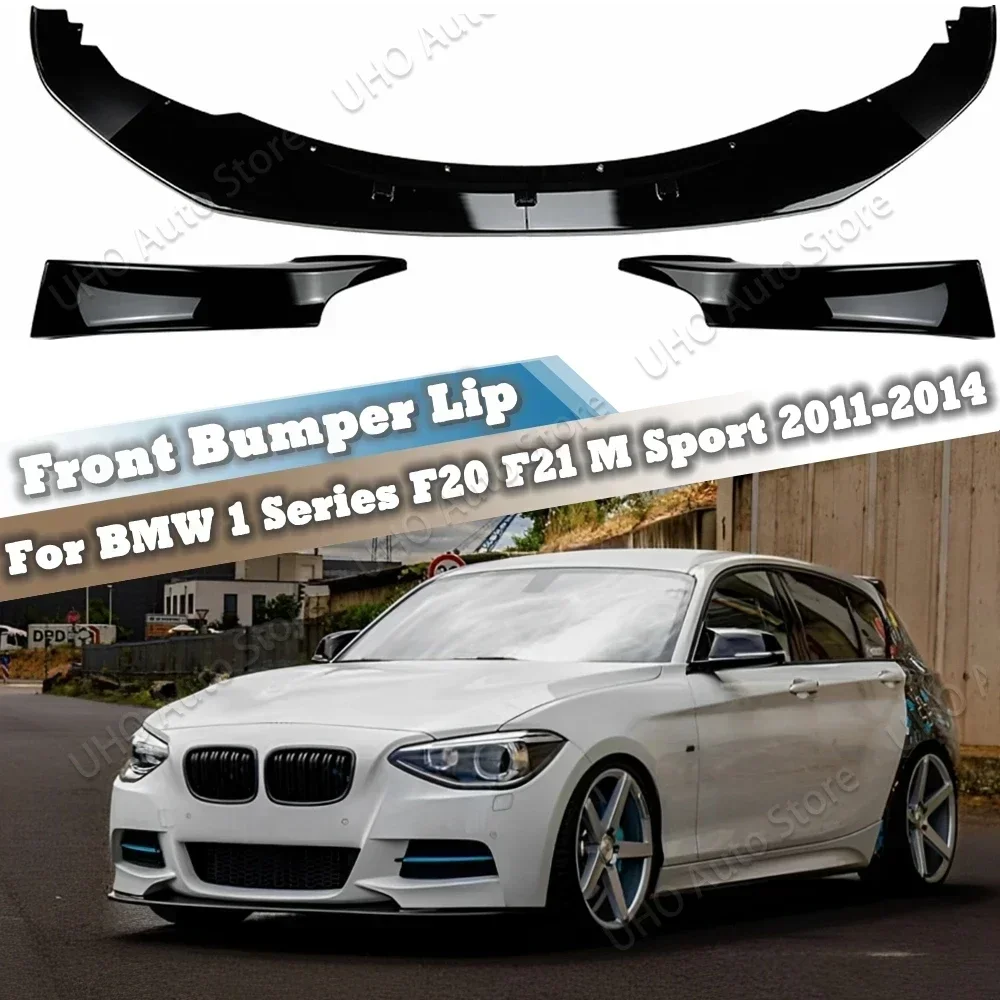 Car Front Bumper Lip Spoiler Splitter Fog Lamp Tuning Diffuser For BMW 1 Series F20 F21 120d 120i M135i M Pack PRE-LCI 2011-2015