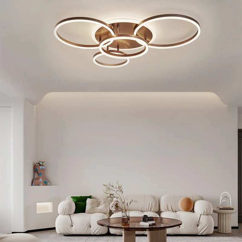 Modern LED Ceiling Light Creative Circular Chandelier Living Room Bedroom Dining Room Study Home Decoration Lighting Fixtures