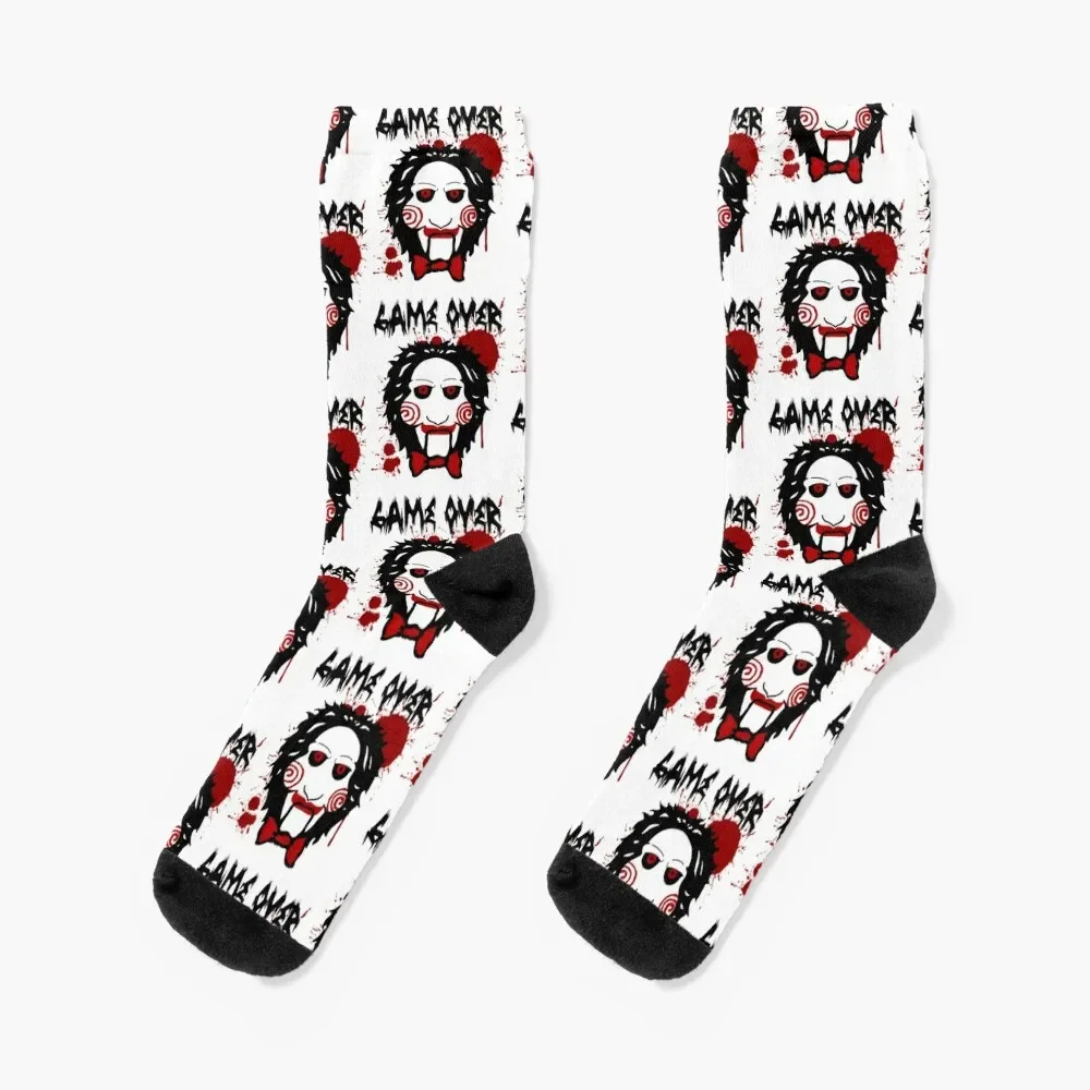 

Billy Puppet Saw Jigsaw Inspired Socks aesthetic kawaii hip hop Men Socks Women's