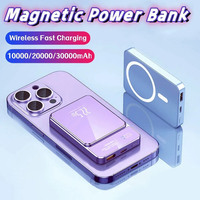 Mini Magnetic Wireless Power Bank 30000mAh Charger 22.5W Fast Charging Portable Battery For iPhone15 14 Huawei Xiaomi Samsung